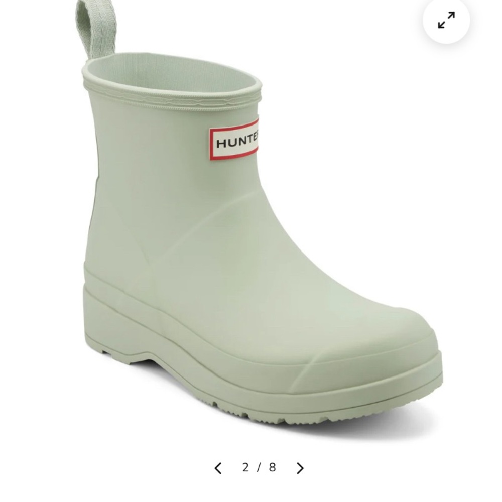Hunter Short Ankle Rain Boot in Sage Green